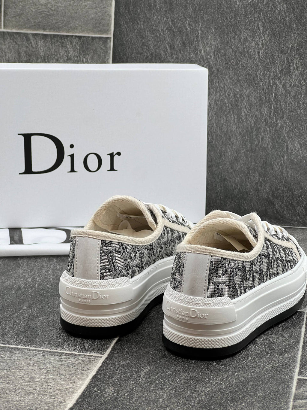 Walk'n'Dior Platform Sneakers Gray