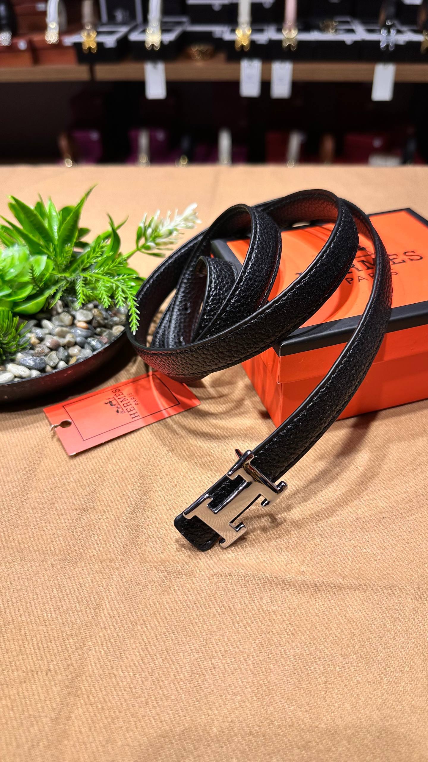 HERMES Δερμάτινη ζώνη