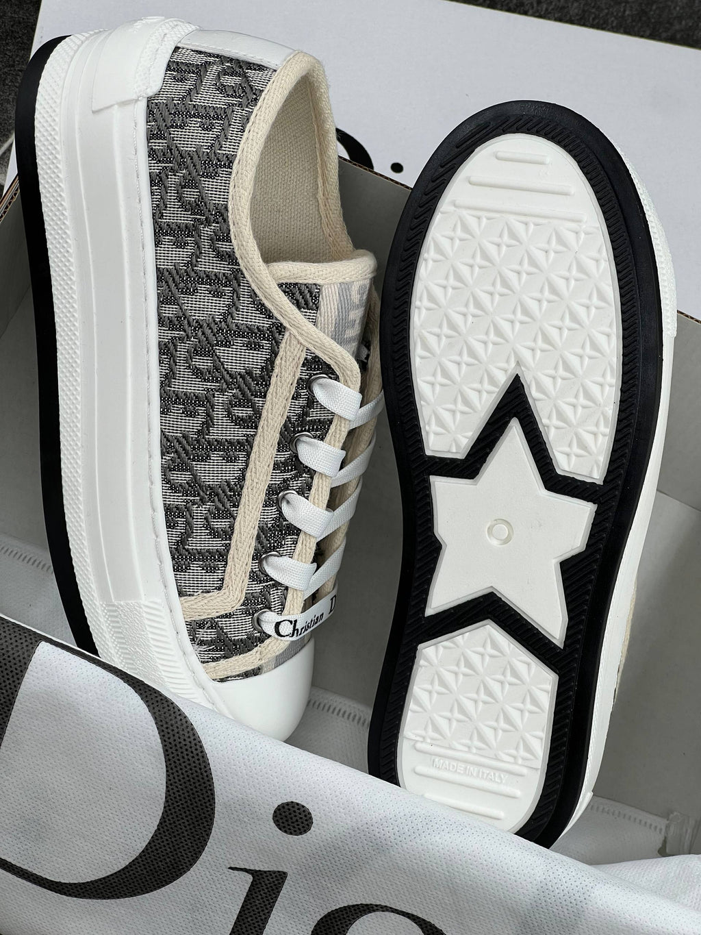 Walk'n'Dior Platform Sneakers Gray