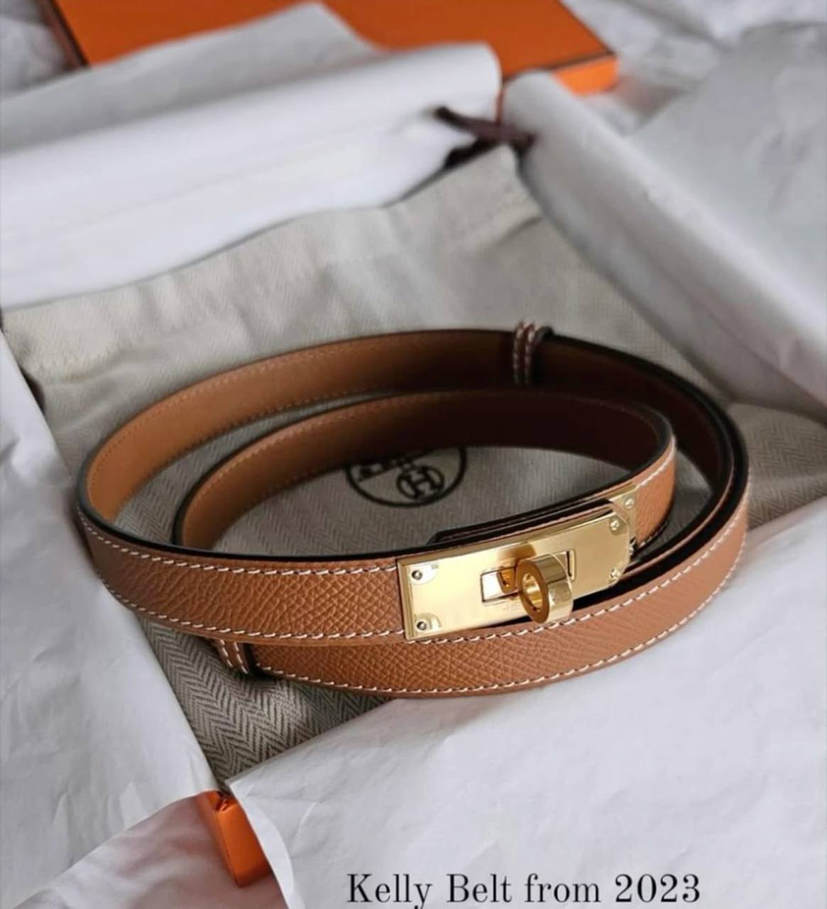 HERMES Δερμάτινη ζώνη